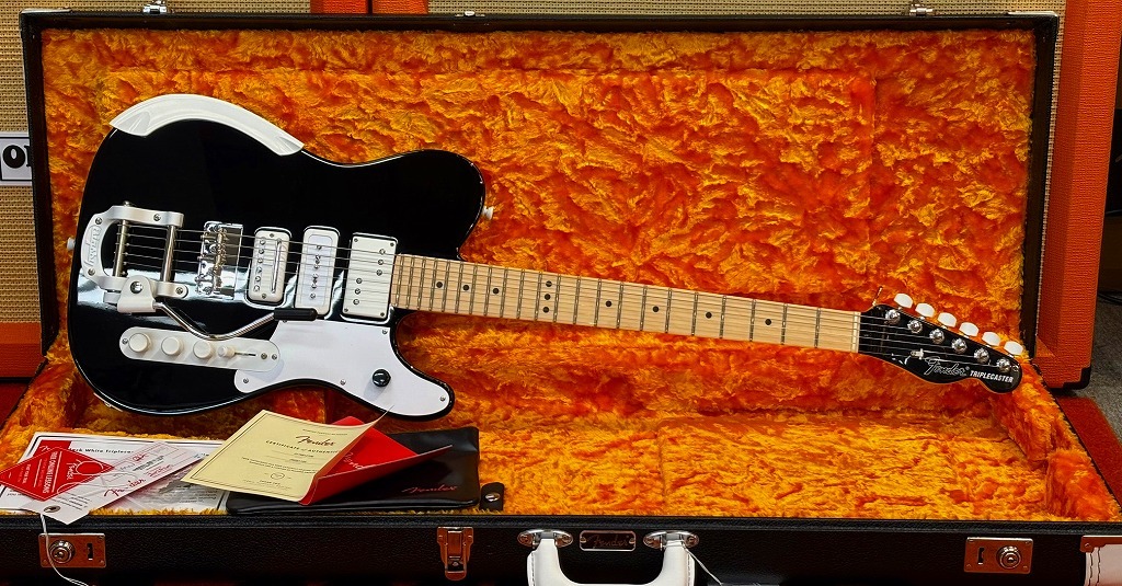 UNION T & T Crackle トレブルブースター ジャック・ホワイト Fender Limited Edition Jack White Triplecaster / Black [3.25
