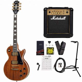 EpiphoneInspired by Gibson Les Paul Custom Koa Natural エピフォン レスポール カスタム MarshallMG10アンプ付属