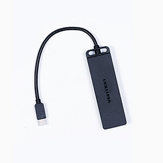 VENTION Type-C to 4-Port USB 3.0 ハブ セルフパワー バスパワー対応 0.15M ABS Type