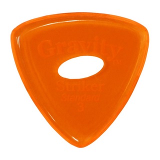 Gravity Guitar PicksStriker -Standard Elipse Grip Hole- GSRS3PE 3.0mm Orange ギターピック