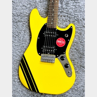 Squier by FenderFSR Bullet Competition Mustang HH Graffiti Yellow with Black
