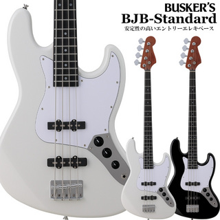 BUSKER'S BJB-Standard BLK ジャズベースタイプ ローステッドメイプルネック