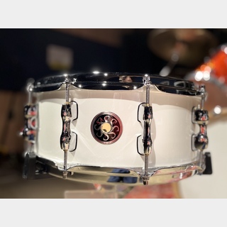 SAKAE OSAKA HERITAGE SD1455MA Pearl White 14"×5.5" MAPLE SNARE