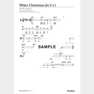 楽譜 White Christmas（in G♭）