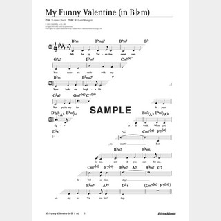 楽譜My Funny Valentine（in B♭m）