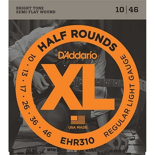 D'Addario EHR310 XL Half Rounds [ハーフラウンド](10-46/Regular Light)