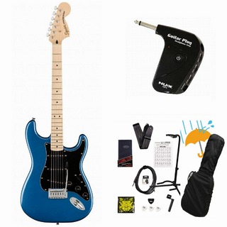 Squier by Fender Affinity Series Stratocaster Maple FB BK PG Lake Placid Blue エレキギター GP-1アンプ付属エレキギター