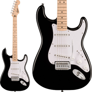 Squier by Fender SONIC STRATOCASTER Maple Fingerboard White Pickguard Black ストラトキャスター ブラック 黒 エレキギタ
