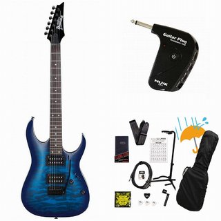 Ibanez Gio Series GRGA120QA-TBB (Transparent Blue Burst)  [海外仕様イシバシ独占販売モデル] GP-1アンプ付属エ