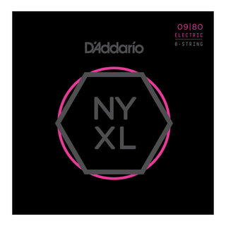 D'Addarioダダリオ NYXL0980 Nickel Wound 8-String Electric Guitar Strings Super Light 8弦用エレキギター弦