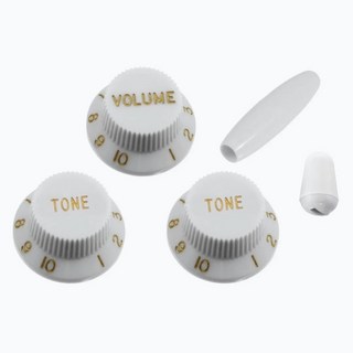 ALLPARTS WHITE KNOB SET FOR STRATOCASTER/PK-0178-025【お取り寄せ商品】