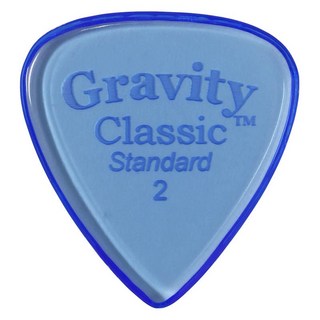 Gravity Guitar Picks Classic Standard [GCLS2P/2.0 mm， Blue]