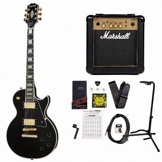 EpiphoneInspired by Gibson Les Paul Custom Ebony エピフォン エレキギター レスポール カスタム MarshallMG10ア