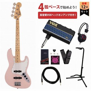 Fender Made in Japan Junior Collection Jazz Bass Maple FB Satin Shell Pink VOXヘッドホンアンプ3付属エレキベ