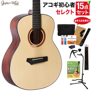 Gopherwood Guitarsi110s アコースティックギター 教本・お手入れ用品付きセレクト15点セット 初心者セット
