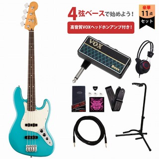 FenderPlayer II Jazz Bass Rosewood Fingerboard Aquatone Blue フェンダー VOXヘッドホンアンプ付属エレキベー