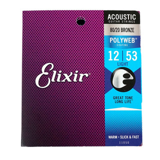 Elixir エリクサー 11050/ACOUSTIC POLYWEB LIGHT/12-53 アコースティックギター弦×12SET