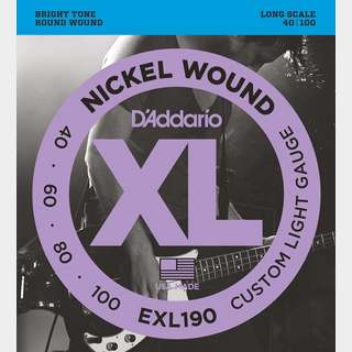 D'Addario EXL190 Custom Light 40-100 Long Scale ベース弦【福岡パルコ店】