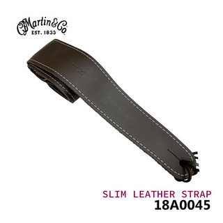 Martinギターストラップ SLIM LEATHER STRAP 18A0045 BR ブラウン レザーストラップ マーチン