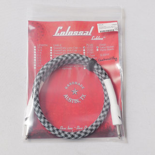 Colossal Cable COLOSSUS SPEAKER CABLE 3FT Straight-Straight Checked Flag