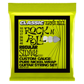 ERNIE BALLアーニーボール 2251 Regular Slinky Classic Rock n Roll Pure Nickel Wrap 10-46 Gauge エレキギター弦
