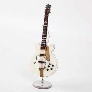 Just-OnGE-47W 17cm ミニチュア楽器 エレキギター ホワイトファルコンエレキギター