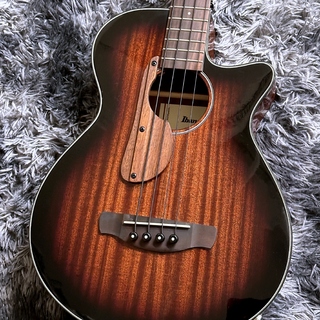 Ibanez AEGB24E-MHS (Mahogany Sunburst High Gloss) 【特価】【SPOTモデル】【エレアコベース】