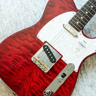 Fender 2024 Collection Made in Japan Hybrid II Telecaster QMT -Quilt Red Beryl-