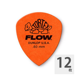 Jim Dunlop558B060 Tortex FLOW Standard 0.60mm ギターピック×12枚