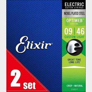 Elixir＃19027 OPTIWEB Custom Light 09-46 2set エレキギター弦【梅田店】