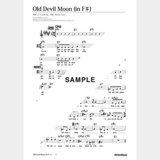 楽譜Old Devil Moon（in F♯）