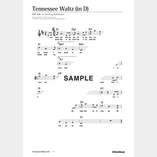 楽譜 Tennessee Waltz（in D）