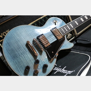 Epiphone Inspired by Gibson Les Paul Custom Figured Transparent Blue 2024