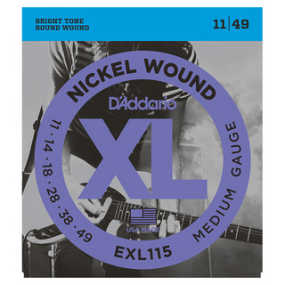 D'Addario EXL115 11-49 ミディアムエレキギター弦