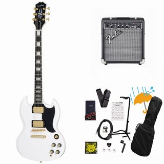 Epiphone Inspired by Gibson SG Custom Alpine White エピフォン Fender 10Wアンプ付属エレキギター初心者セットR【