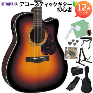 YAMAHAFX370C TBS タバコサンバースト アコースティックギター初心者12点セット エレアコギター