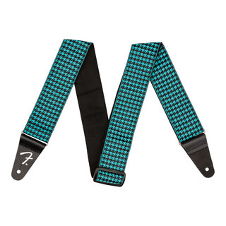 Fender フェンダー Houndstooth Strap Teal ギターストラップ