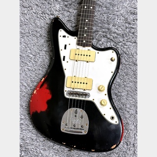 Fender Custom ShopMaster Built 1963 Jazzmaster Relic Black Over Dakota Red by Paul Waller