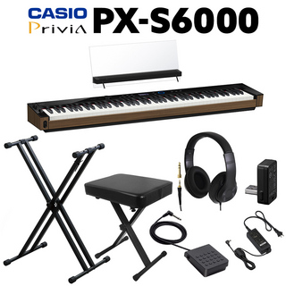 Casio PX-S6000 BK ブラック 電子ピアノ 88鍵盤 ヘッドホン・Xスタンド・Xイスセット 【WEBSHOP限定】