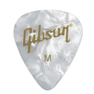 GibsonPearloid White Picks (Medium) ×12枚セット [APRW12-74M]