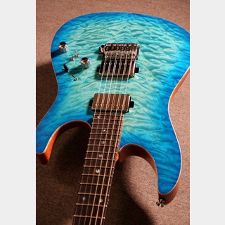 T's Guitars DST-Pro24 65th Anni Selected 5A Ouilt Maple Top Honduras Mahogany~Blue Burst~