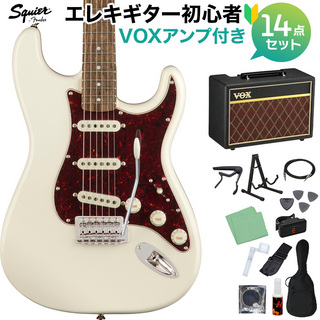Squier by FenderClassic Vibe '70s Stratocaster Olympic White 初心者14点セット 【VOXアンプ付】
