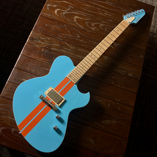 Newman Guitars HONEYCOMB JUNIOR GT-40 FIXED P.U  BABY BLUE W/ RACING STRIPES