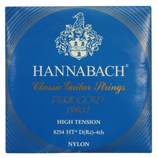 HANNABACH Pure Gold 8254HT BLUE ハイテンション 4弦用 バラ弦 クラシックギター弦×3本