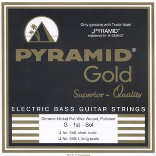 PYRAMID STRINGSEB Gold 040-100 short scale chrome nickel flatwounds フラットワウンド エレキベース弦