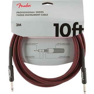 FenderPROFESSIONAL SERIES CABLE 10feet (RED TWEED)(#0990820061)