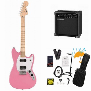 Squier by Fender Sonic Mustang HH Maple FB WH PG Flash Pink YAMAHA GA15IIアンプ付属初心者セットR【WEBSHOP】