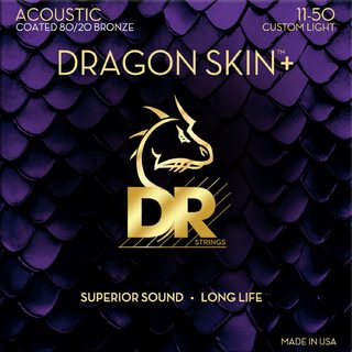 DR DRAGON SKIN+ 80/20 Bronze DA8-11 (011-050) カスタムライト【アコースティックギター弦】