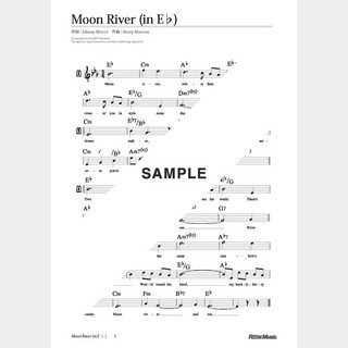 楽譜Moon River（in E♭）