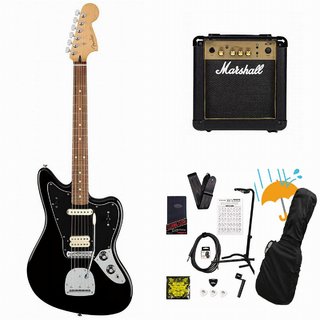 Fender Player Series Jaguar Black Pau Ferro Marshall MG10アンプ付属エレキギター初心者セットR【WEBSHOP】